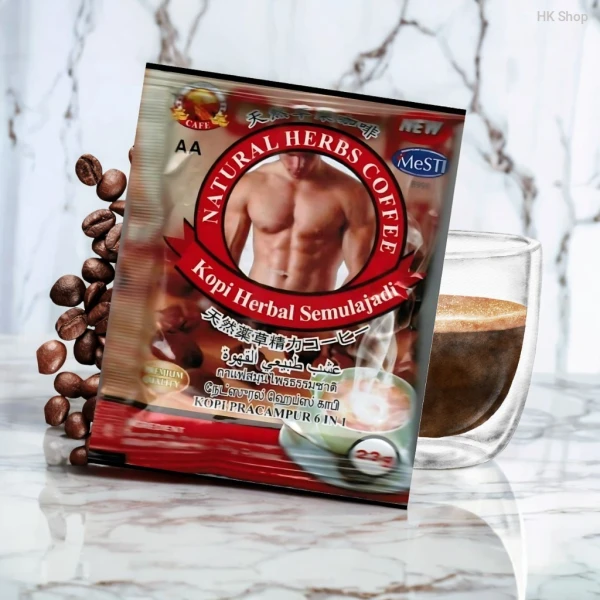 Kopi Herbal Semulajadi - Strong Man Coffee (25g) | শক্তির রহস্য এখন এক কাপ কফিতে! (set of 3 pieces)