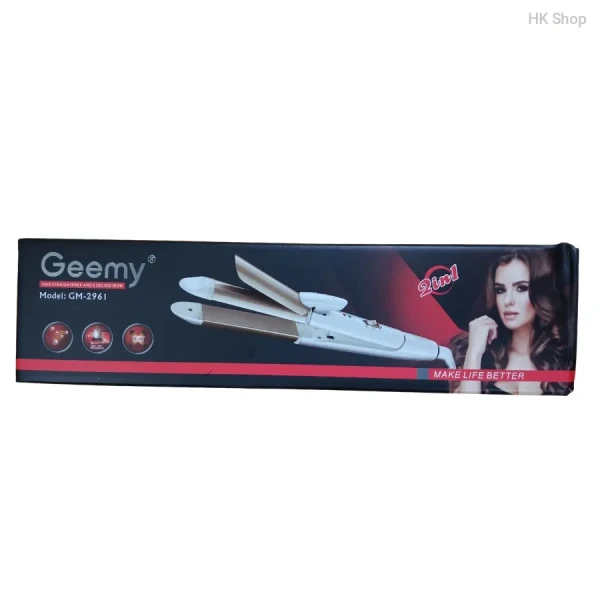 Geemy GM-2961: Ultimate 2-in-1 Hair Straightener and Curling Iron