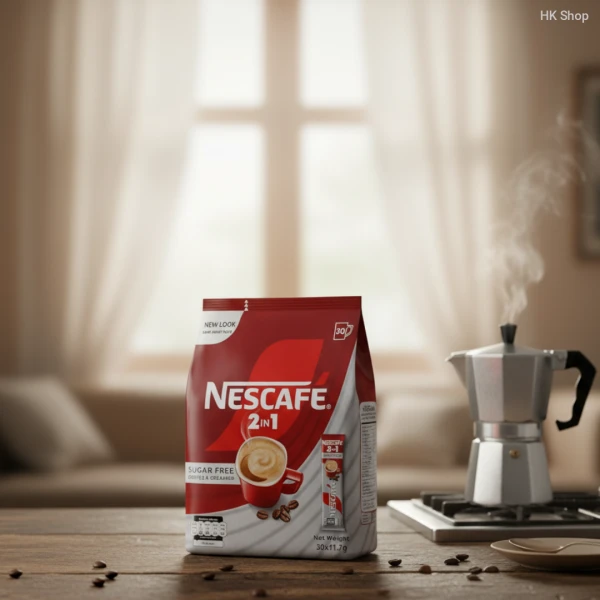 Buy NESCAFÉ 2 in 1 Sugar-Free Coffee & Creamer Mix – 30 Sachets (11.7g) | Instant Sugar Free Coffee