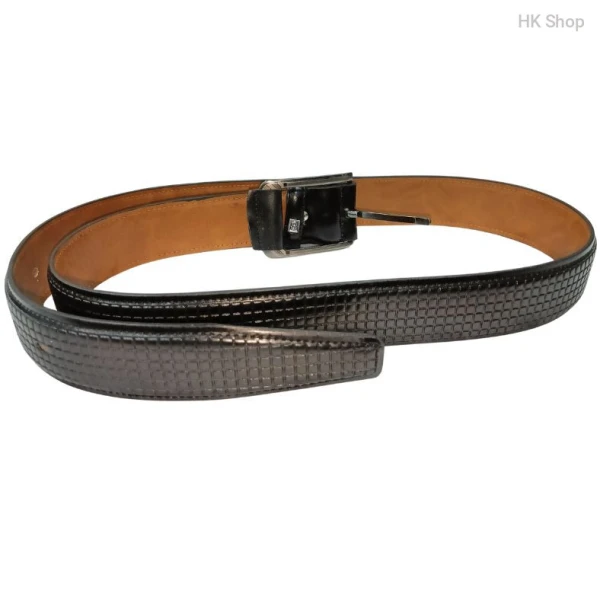 Crocodile Textured Leather Men’s Belt | Stylish & Durable