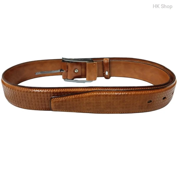 Crocodile Textured Leather Men’s Belt | Stylish & Durable
