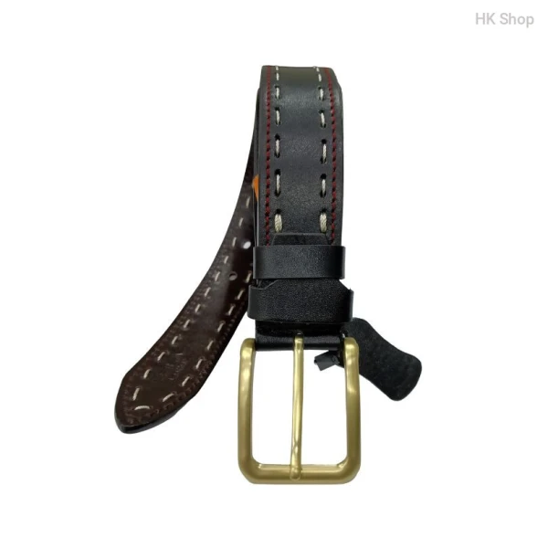 ST Leather Belt For Men Black
