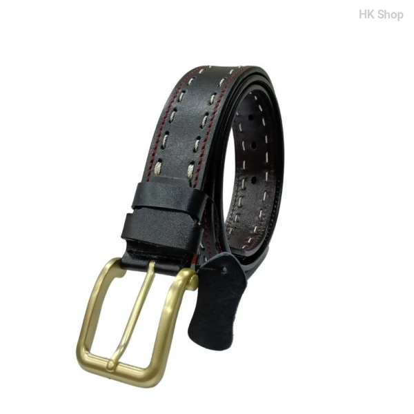 ST Leather Belt For Men Black