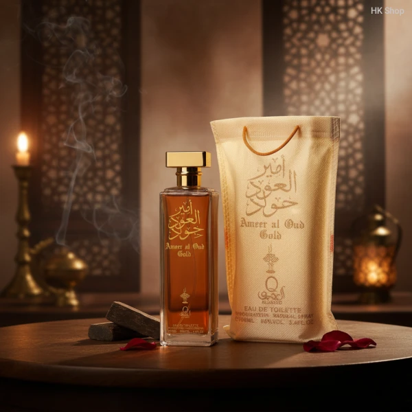 Ameer Al Oud Gold Eau de Toilette 100ml – Long Lasting Unisex Arabic Perfume
