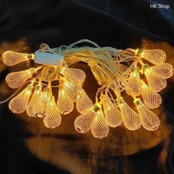 20 Pieces Bird Nest Fairy Lights for Wedding Party Celebrations | Golden Metal Shaped Fairy Lights String