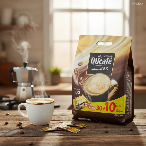 Alicafé Classic 3-in-1 Instant Coffee – Creamy Coffee Sachets (40 Pack, Extra Value 30+10 Free) – Instant Coffee Mix with Sugar and Creamer