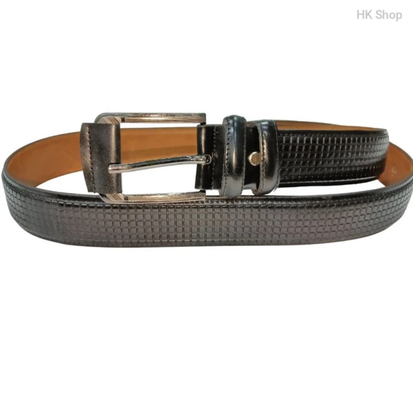 Crocodile Textured Leather Men’s Belt | Stylish & Durable