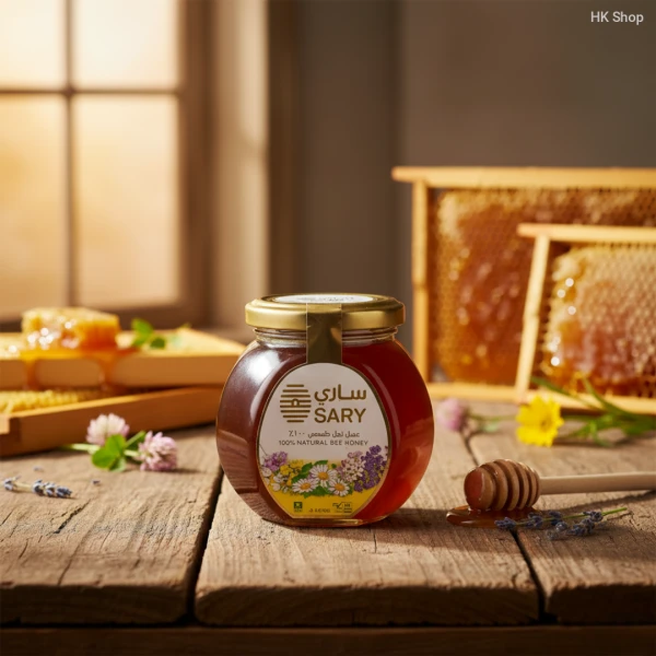SARY 100% Natural Bee Honey 500g – Pure Raw Honey from Saudi Arabia | Unfiltered, Premium Quality, Healthy Natural Sweetener