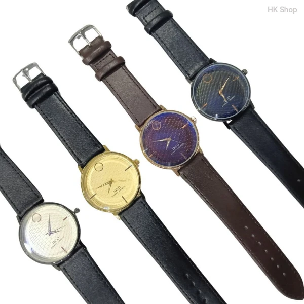 IBSO Leather Strap Minimalist Men's Quartz Watch - Elegant Waterproof Design