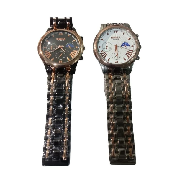 Rosra Quartz Men Watch with Double Calendar
