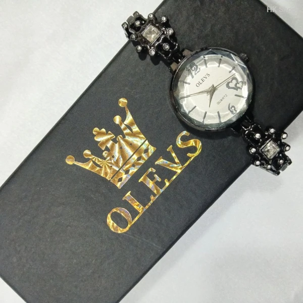 Black  and white Olevs bracelet Watch for Women 2025 best choice.office