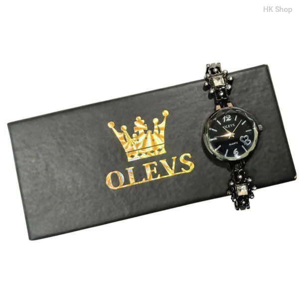 Black  and white Olevs bracelet Watch for Women 2025 best choice.office