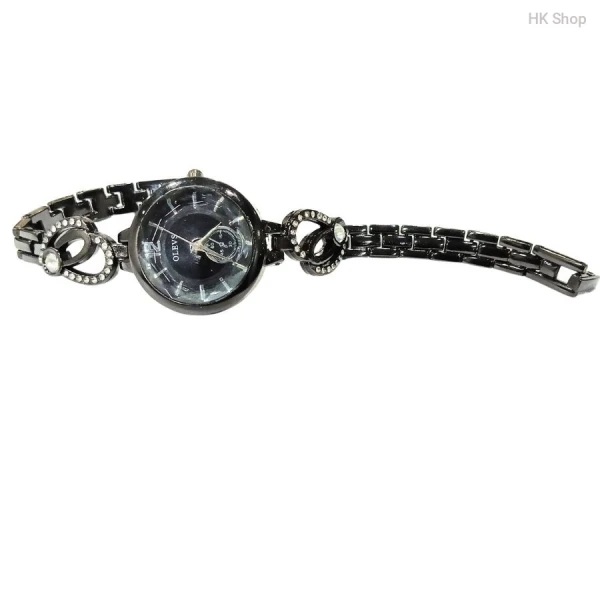 Black olevs LOve Rhinestone Ladies Bracelet Wrist Watch