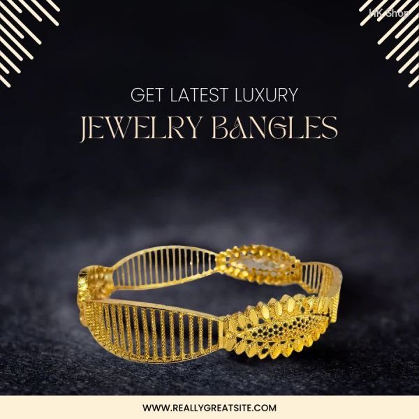 Imperial Leaf: Luxurious Gold Filigree Open Bangles (2Pieces set)