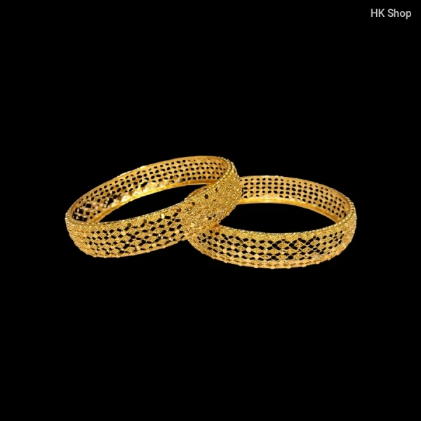 ✨ 24K Dubai Gold Color Bangles – A Timeless Statement of Luxury ✨ (2 Pieces)