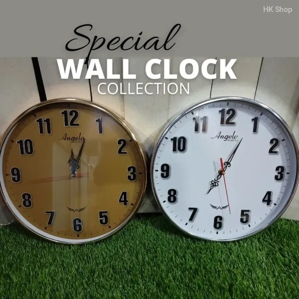 Angela Quartz Wall Clock – Elegant and Modern Large Wall Clock for Home & Office Decor | অ্যাঞ্জেলা ওয়াল ক্লক