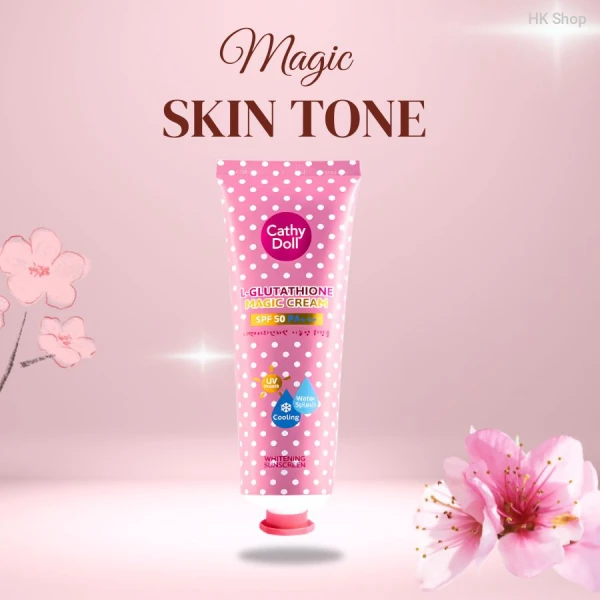 CATHY DOLL L-GLUTATHIONE MAGIC CREAM – 60ml (Karmart)| SPF50 PA+++ Whitening Sunscreen Cream Korea | cathy doll sunscreen price in bangladesh