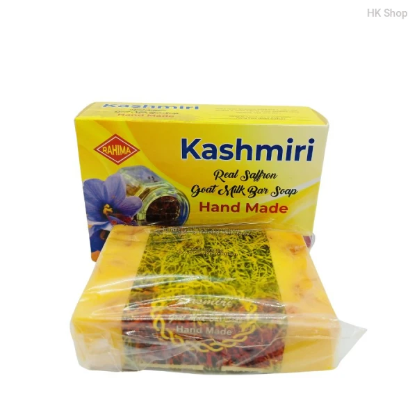 Kashmiri Real Saffron Goat Milk Bar Soap – Handmade & Natural Skin Care