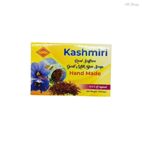 Kashmiri Real Saffron Goat Milk Bar Soap – Handmade & Natural Skin Care