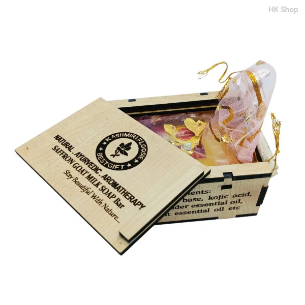 Natural, Ayurvedic, Aromatherapy Saffron Goat Milk Soap Bar | Cleanser With Kashmiri Beauty