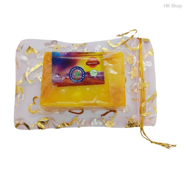 Natural, Ayurvedic, Aromatherapy Saffron Goat Milk Soap Bar | Cleanser With Kashmiri Beauty