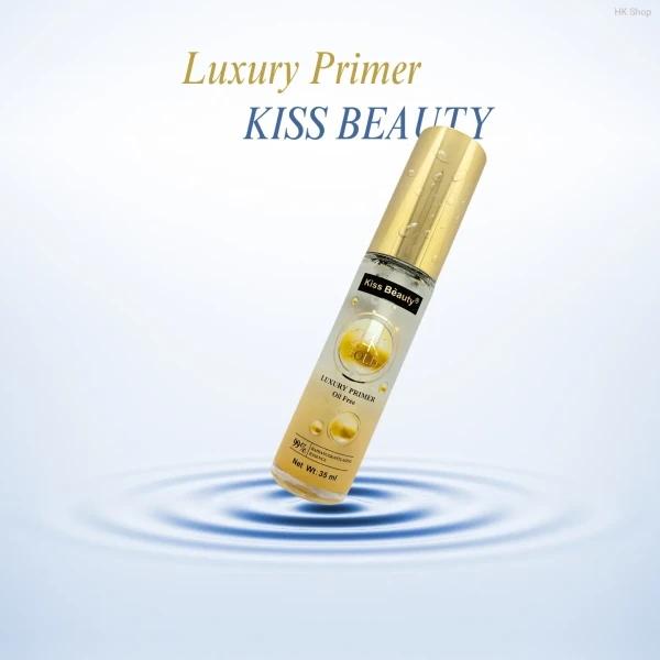 Kiss Beauty 24K Gold Luxury Primer - Oil-Free & Long-Lasting, 35 ml