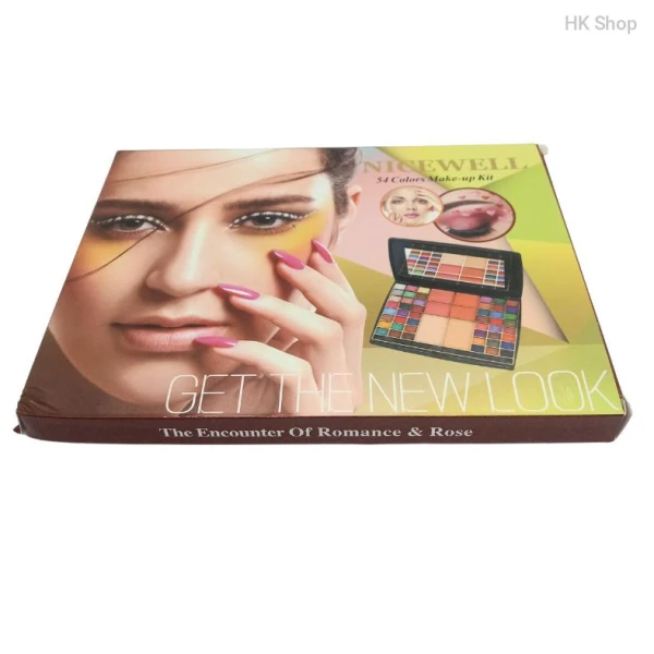 NICEWELL -48 color Eyeshadow & 4 Color Blusher, 2 Color Pressed Powder, storage box for makeup | The Encounter Of Romance & Rose | Makeup kit For Professional Makeup Artist