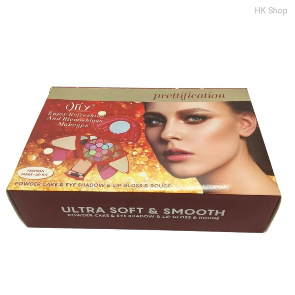 OILY- prettification | Enjoy refreshing And Blemishless Makeups | Powder Cake & Eye shadow & Lip Gloss & Rouge | All-in-One High Quality For Ladies/Women | Branded Makeup Kits cosmetic box organizer