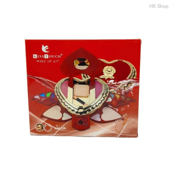 Kiss Touch Heart-Shaped Makeup Kit - Elegant and All-in-One Cosmetic Set | Best Makeup Box Price in Bangladesh