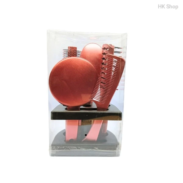 5-in-1 Professional Hairbrush Combo Set with Stand -Rose Gold Edition | Upgrade Your Hair Care Salon-Quality Hairbrushes