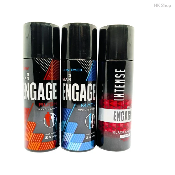 Engage Man Deodorant Body Spray – Rush, Mate, Intense (Combo Pack)