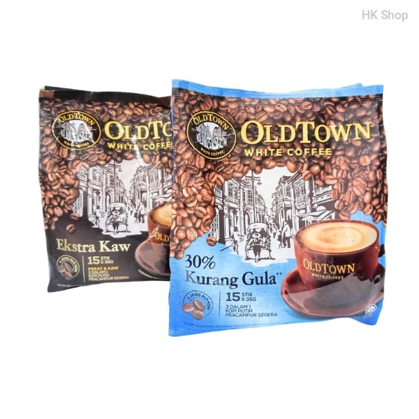 OldTown White Coffee 3-in-1 Instant Coffee Mix - Extra Rich, Less Sugar & Classic Flavors (15 Sachets x 35g)