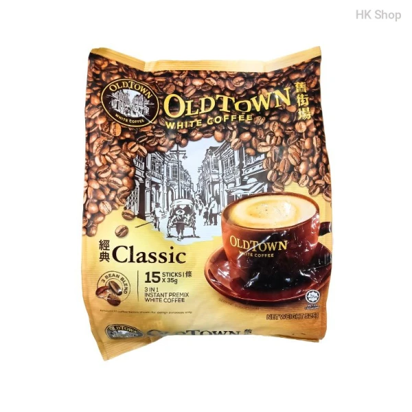 OldTown White Coffee 3-in-1 Instant Coffee Mix - Extra Rich, Less Sugar & Classic Flavors (15 Sachets x 35g)