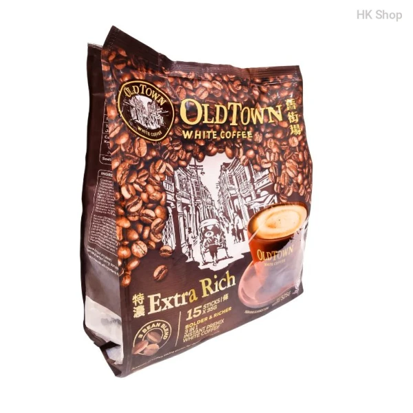 OldTown White Coffee 3-in-1 Instant Coffee Mix - Extra Rich, Less Sugar & Classic Flavors (15 Sachets x 35g)