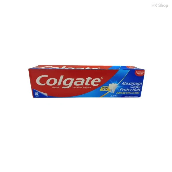 Colgate Maximum Cavity Protection Toothpaste with Fluoride & Calcium, 75ml – Prevents Cavities & Strengthens Teeth