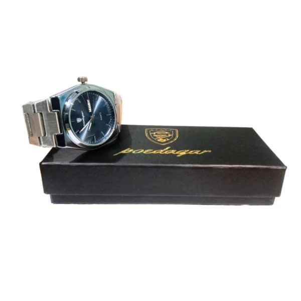 POEDAGAR 930 Business Waterproof Luminous Stainless Steel Square Quartz Men
