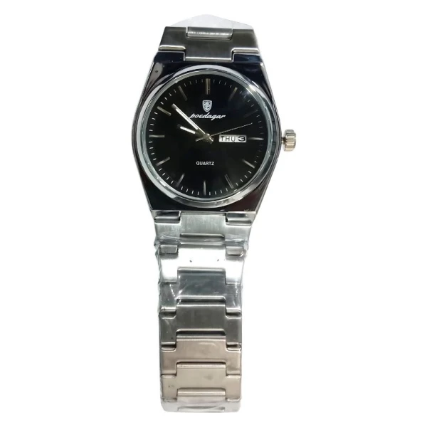 POEDAGAR 930 Business Waterproof Luminous Stainless Steel Square Quartz Men