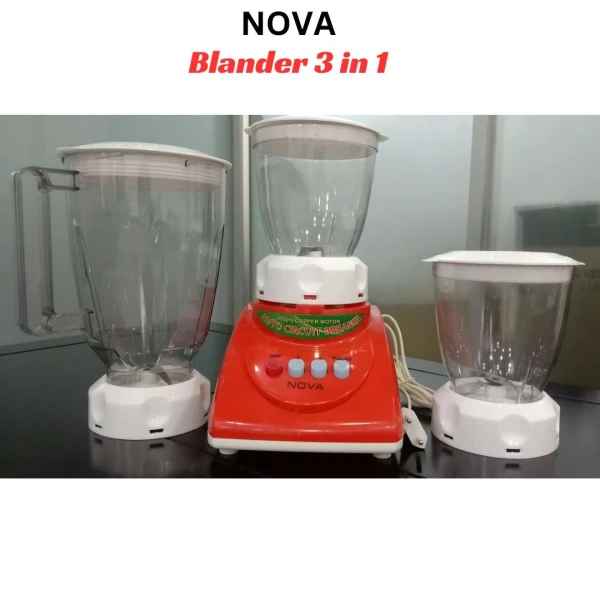 Nova Master 3 In 1 Mixer Blender - 350W - Red