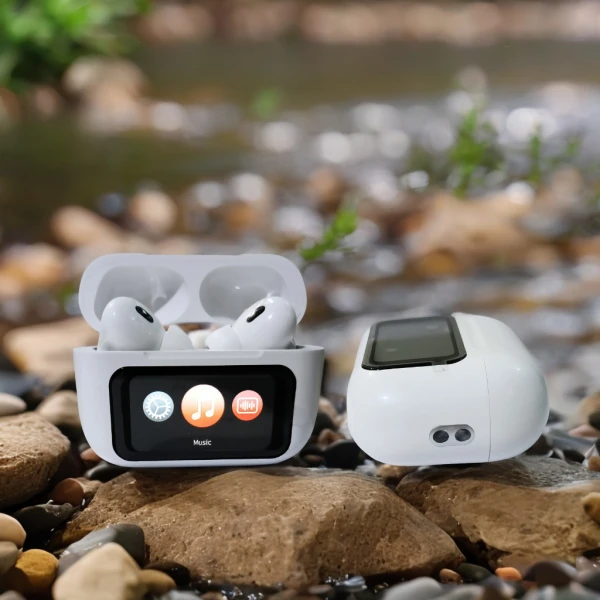 A9 pro Airpods Touch Screen Display with ANC ENC - White