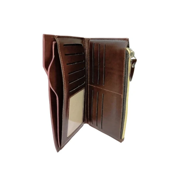 BOGESI Multipurpose Long Wallet For Men Coffee