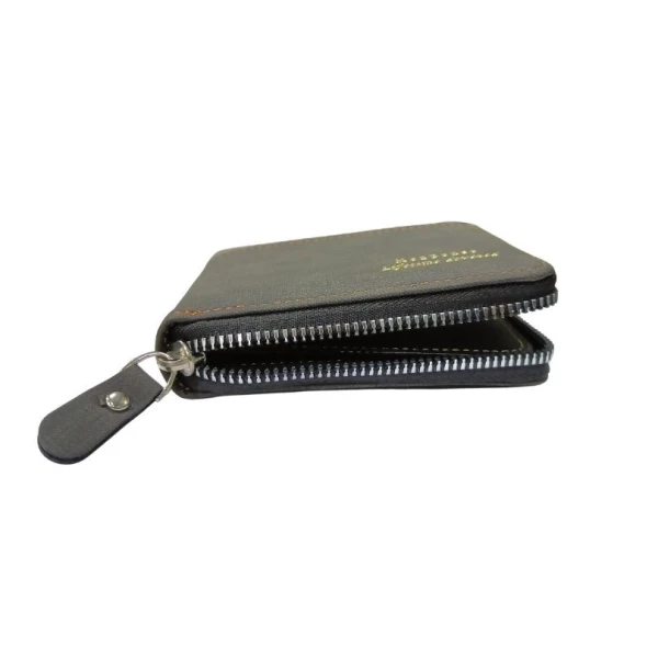 MenBense Lifetime Devoted Round Zipped Bifold Wallet