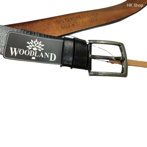 Woodland Men's Genuine Leather Belt - Premium Quality for Formal & Casual Style