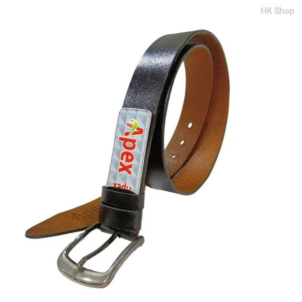 Modern Genuine Leather Belt for Men - Apex Signature Design in Black & Brown