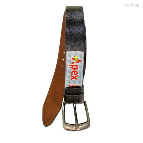 Modern Genuine Leather Belt for Men - Apex Signature Design in Black & Brown