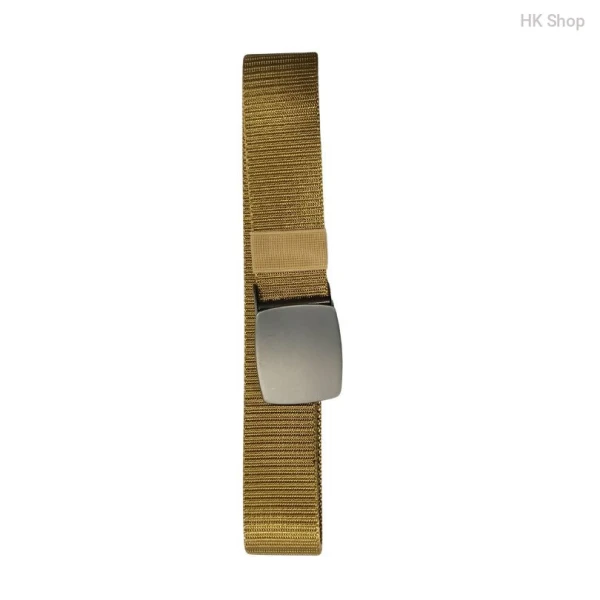 Nylon Belts Designless Buckle Khaki Color