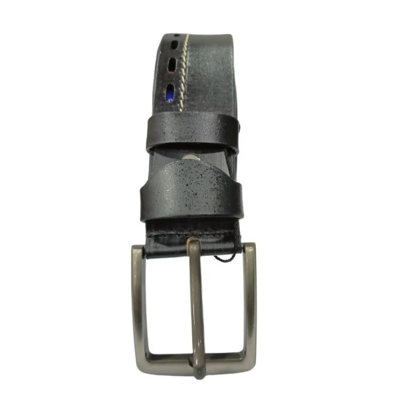 Double Perforated Luxury Belts For Men Black