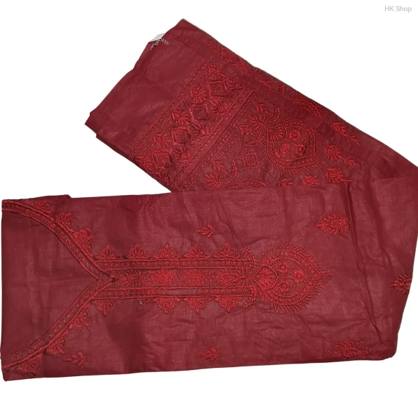 Embroidered Cotton 3-Piece Dress for Women