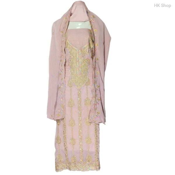 Embroidered 3-Piece Dress – Elegant Traditional Wear