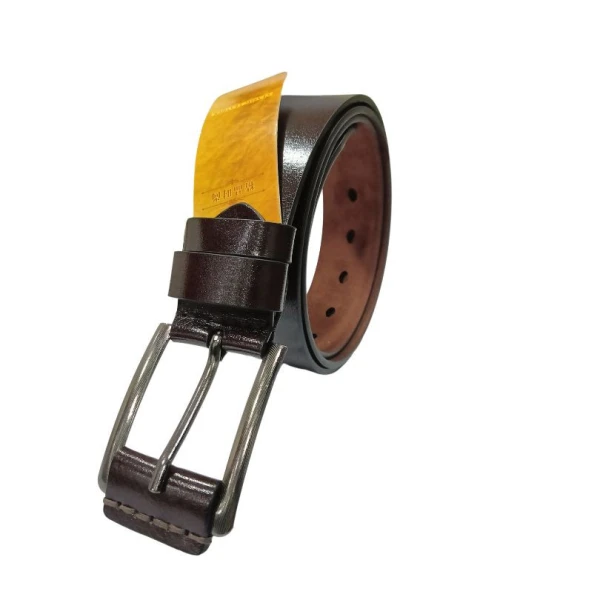 Classic Leather Stylish Double Layer Perforated Belt For Men