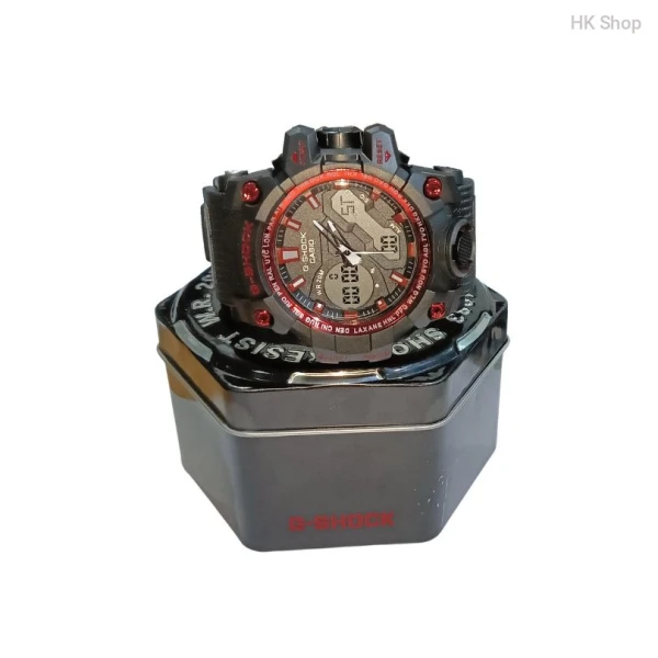 G Shock Men's Dual Time Sports Watch – Shockproof, Waterproof, LED Light